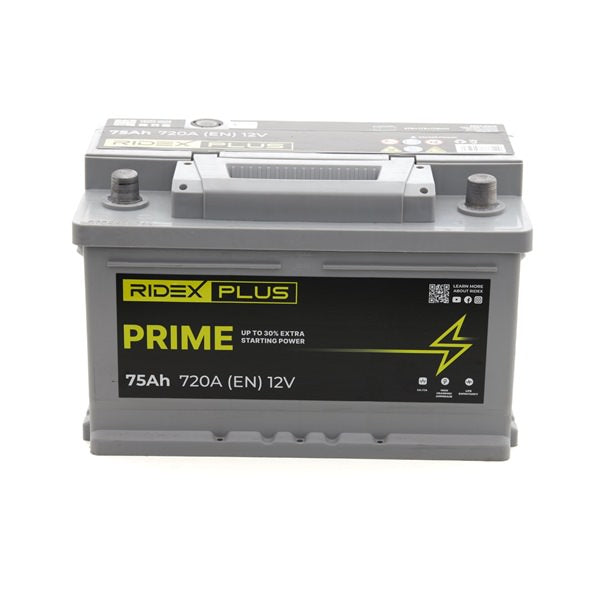 RIDEX PLUS 1S0038P Batterie 12V 75Ah 720A B13 Batterie au plomb