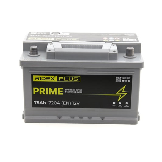 RIDEX PLUS 1S0038P Batterie 12V 75Ah 720A B13 Batterie au plomb